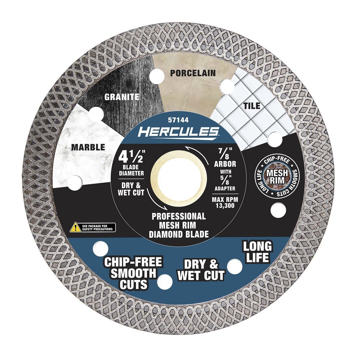 HERCULES 4-1/2 in. Professional Mesh-Rim Diamond Blade
