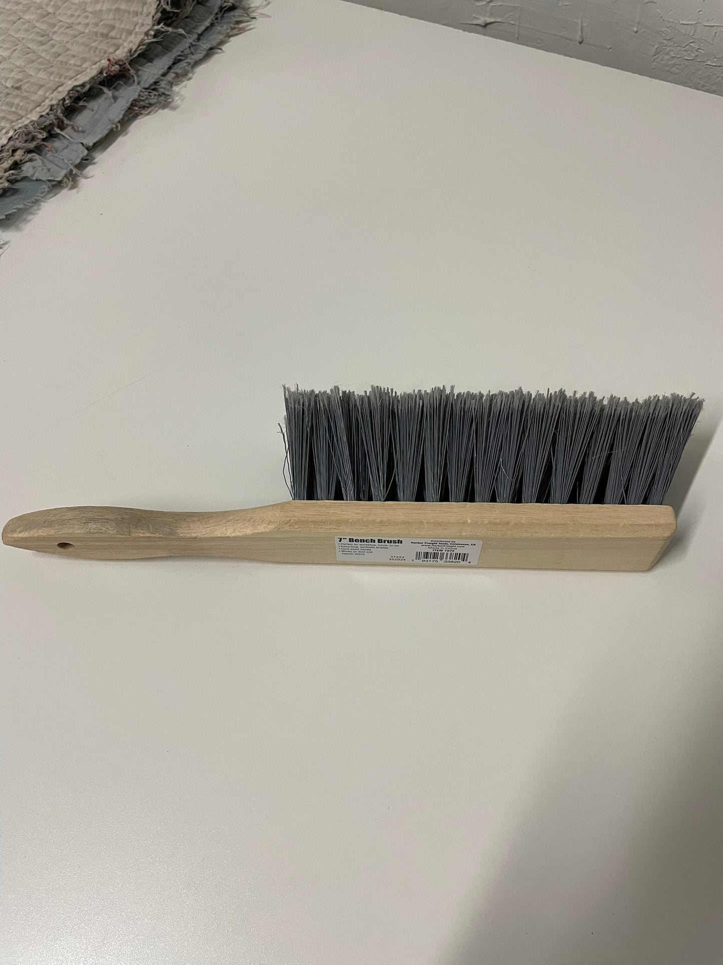 8 in. Polypropylene Bristle Counter Brush with Tan Handle