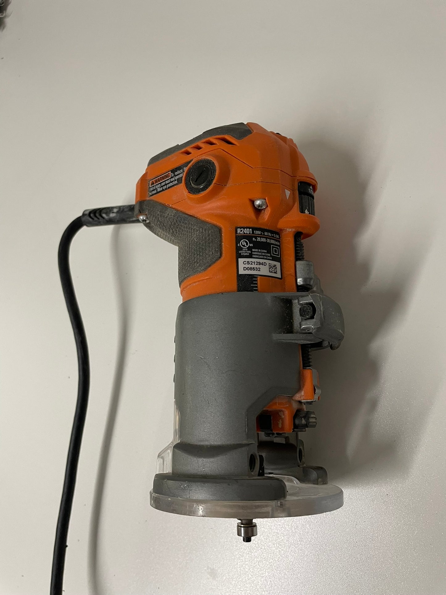 RIDGID 5.5 Amp Compact Fixed-Base Corded Router