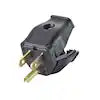 15 Amp 125-Volt Double Pole 3-Wire Grounding Plug, Black