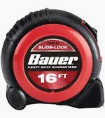 BAUER 16 ft. x 3/4 in. Slide-Lock Tape Measure