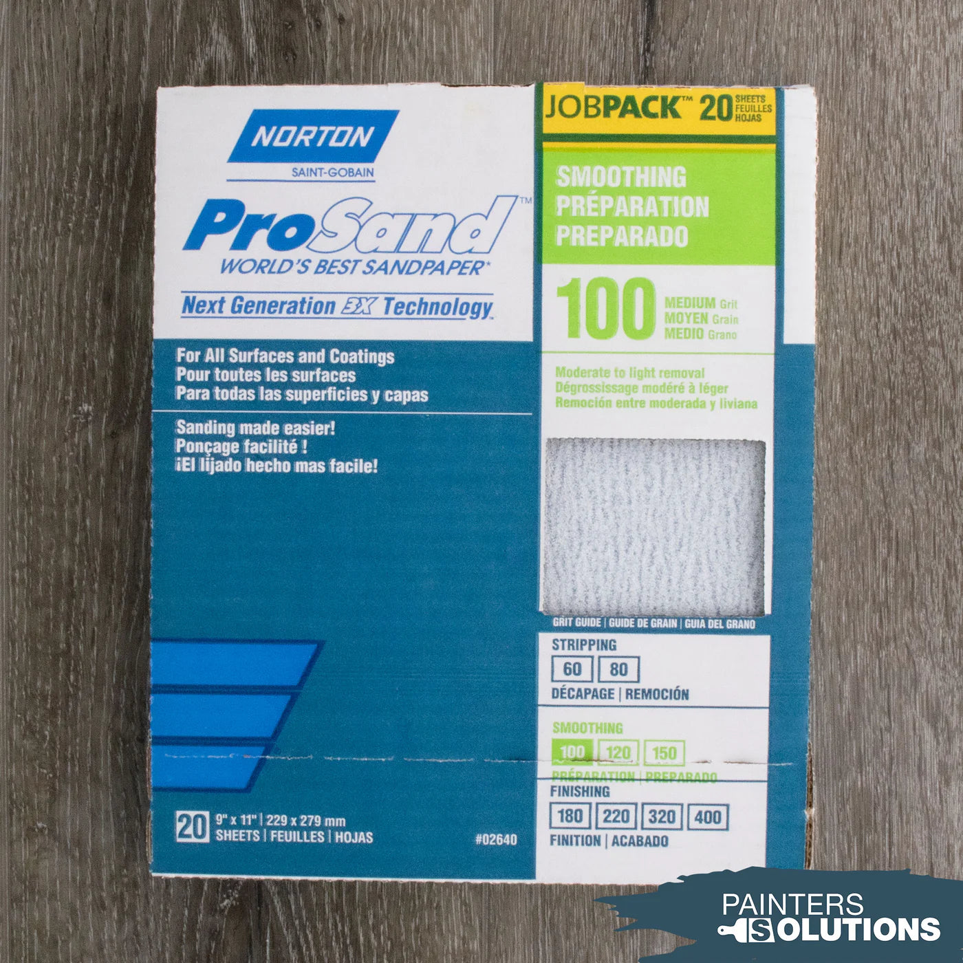 Norton 100 grit 9" x 11" Prosand Sheet Sandpaper 20Pk