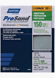 Norton 150 grit 9" x 11" Prosand Sheet Sandpaper 20Pk