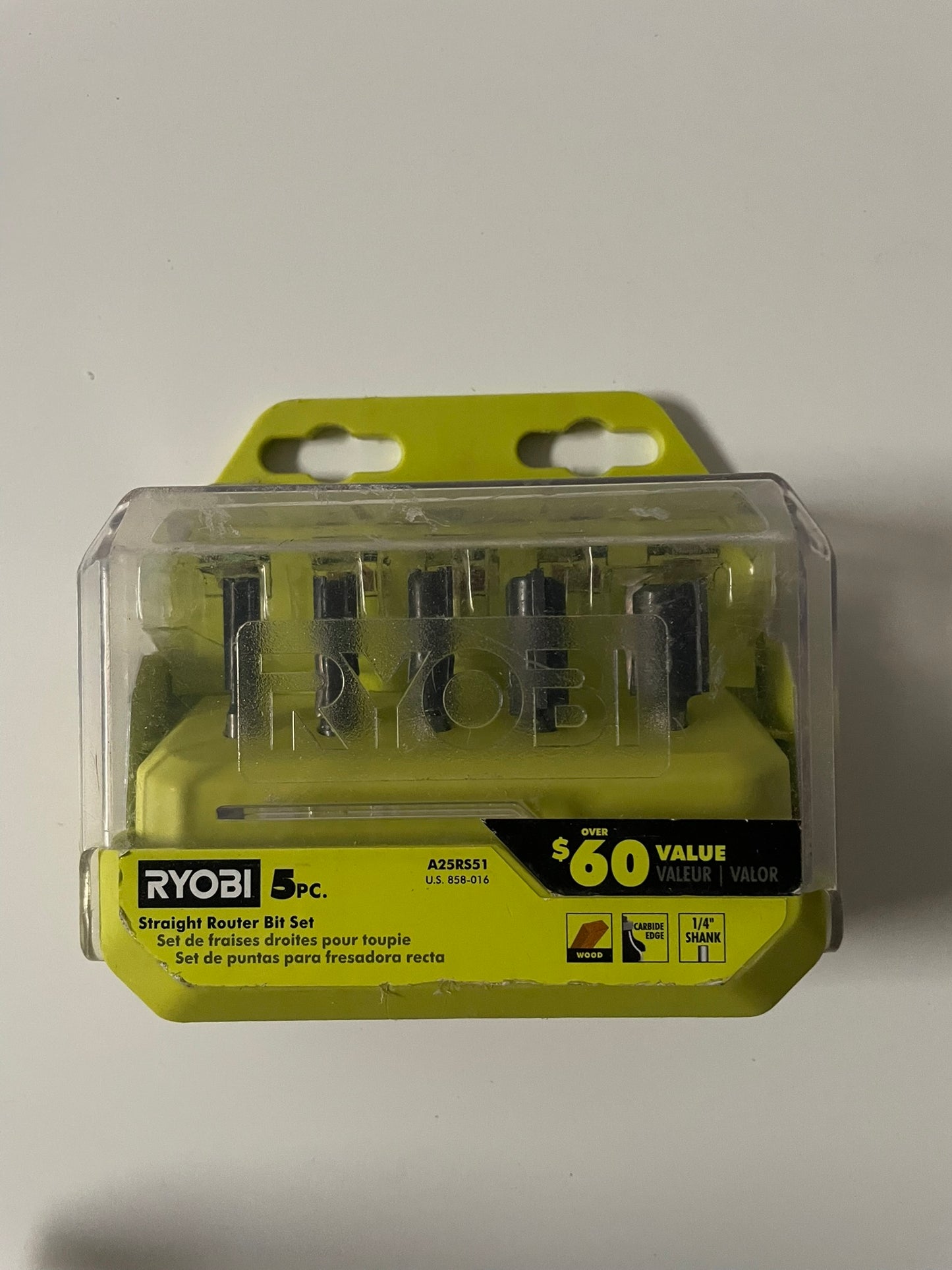 RYOBI Straight Router Bit Set (5-Piece)