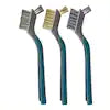 Anvil Mini Wire Brush Set with Assorted Bristles in Nylon, Brass, and Stainless Steel (3-Pack)