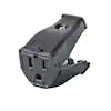 15 Amp 125-Volt 2-Pole 3-Wire Grounding Cord Outlet, Black