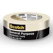 3M 1-1/2" Painters Masking Tape, 60 Yard Roll