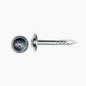 #8 x 1-1/8" Modified Washer Head Drawer Front Adjusting Screw, Combo Drive Coarse Thread and Type 17 Auger Point, Zinc