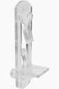 Self-Locking Shelf Support Pegs, 1/4 in. Peg x 3/4 in. Shelf, Plastic, Clear