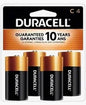 Coppertop C Alkaline Battery, 1.5V DC, 4 Pack