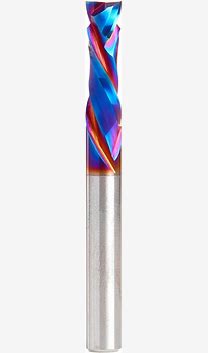Amana 3/8" x 3-1/2" Spektra Extreme Tool Life Coated Compression Spiral Bit, 2-Flute, 3/8" Shank